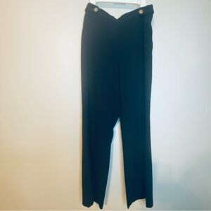 Gorgeous H&M Black Trousers with button panels at waist for extra appeal
